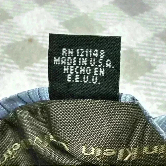 Calvin Klein Men's Classic Neck Tie Light Blue Grid Silk Blend MSRP $69.50 - Picture 5 of 5